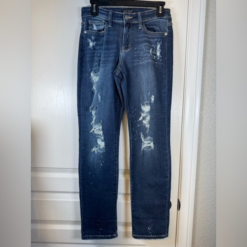 Judy Blue Boyfriend Fit Denim Blue Jeans Size 3/26 EUC #5978
